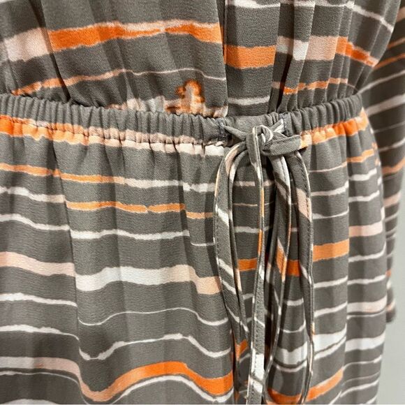 Long sleeve striped midi dress - Picture 3 of 14